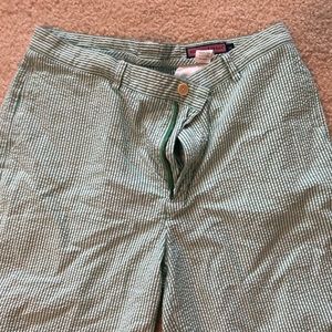 Vineyard Vine Green/White Seer Sucker Club Shorts